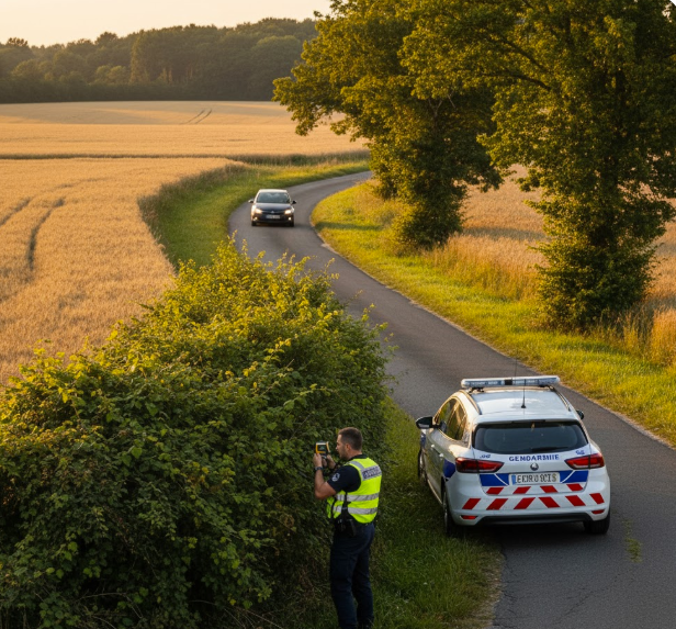 contrôle radar avec jumelle sans arrestation
