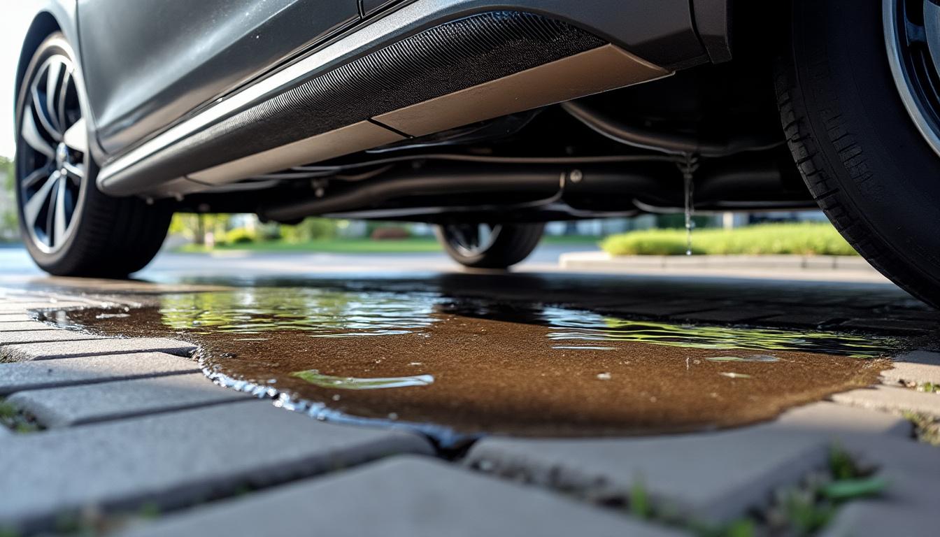 Flaque D Eau Sous La Voiture Sans Clim