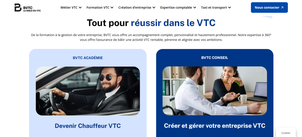 devenir chauffeur VTC BVTC