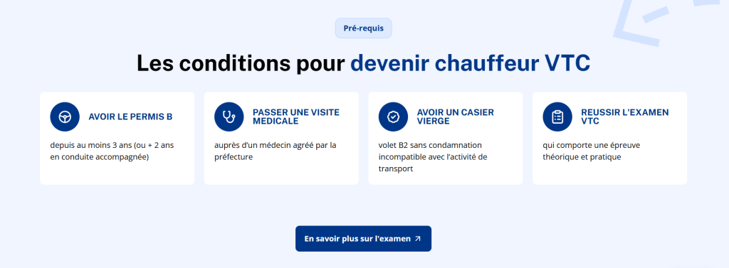 devenir chauffeur VTC BVTC