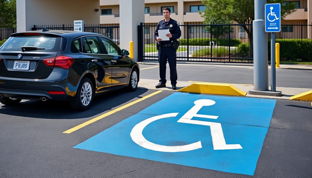 Verbalisation sur une place handicapé dans un parking privé : quelles règles appliquer